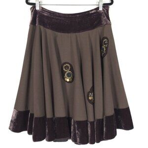 Equivoque PARIS Women Skirt FRANCE🇫🇷MADE SILK Blend VINTAGE GEMEAUX Size 44‎